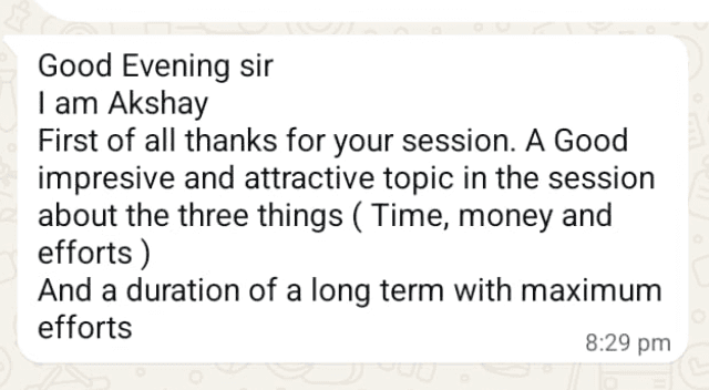 Student WhatsApp feedback 7