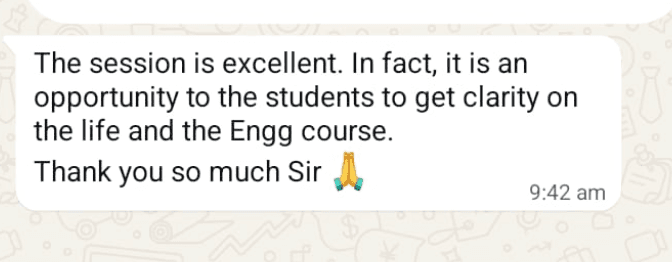 Student WhatsApp feedback 10